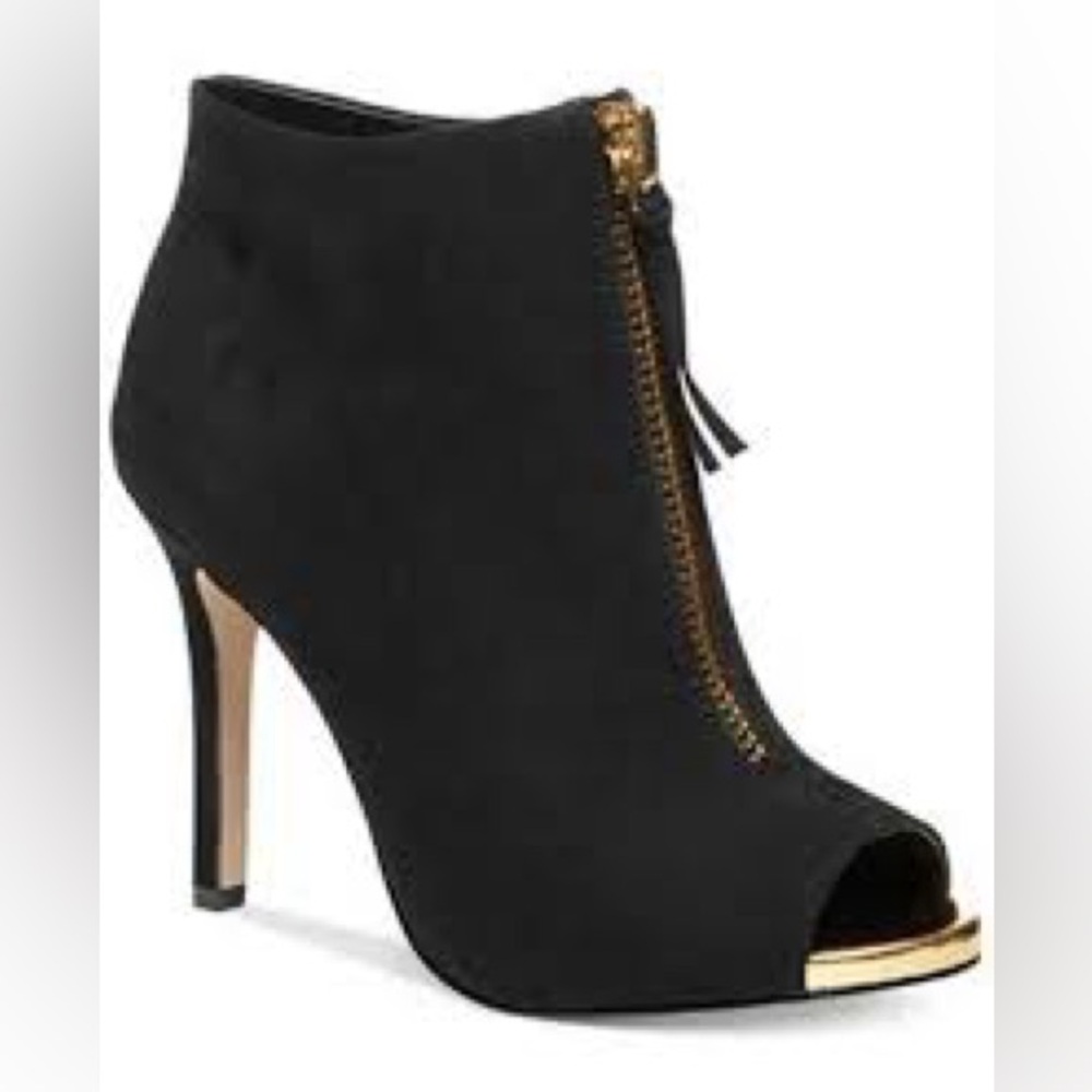 Madden girl black peek toe heels